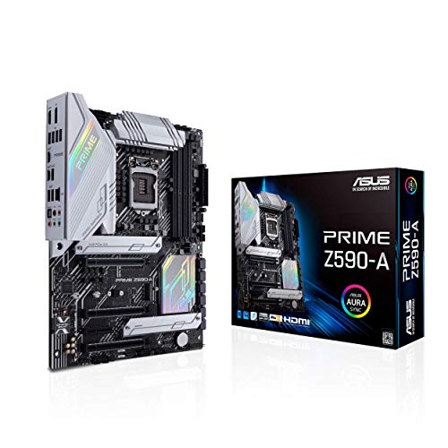 Asus Prime Z590-A Carte Mère Intel Atx Lga 1200 (Pcie 4.0, 3Xm.2, 16 Drmos, Ddr4 5333 Oc, Intel 2.5Gb Ethernet, Hdmi, Dp, Usb 3.2 Gen 2X2 Type-C, Usb 3.2 Gen 1 Type-C, Thunderbolt 4, Aura Sync)