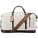 Jack&Chris Oversized Canvas Leather Trim Travel Tote Duffel Shoulder Handbag Weekender Bag Women Shopping Bag CB1004