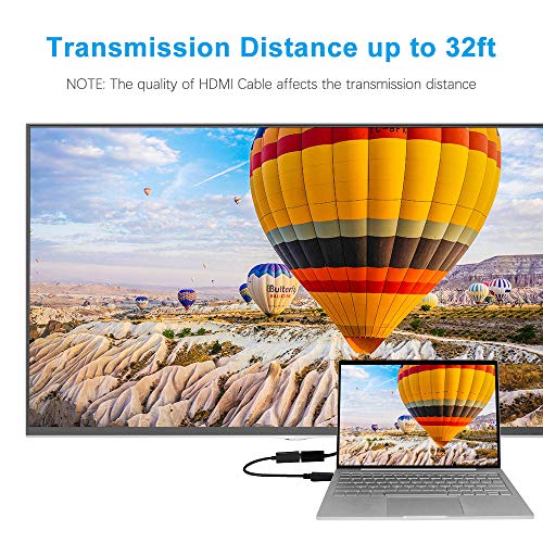 DP to HDMI Adapter, ELUTENG HDMI Video Converter Displayport to HDMI Cable Male to Female Support 3D 1080P Gold Plated Display Port Monitor to HDMI Cable Compatible for Desktop Laptop HDTV Monitor