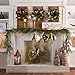 Ivenf Christmas Stockings, 3 Pcs 18 inches Burlap Large Original Handcraft with Tassel Stockings, for Family Holiday Xmas Party Decorations
