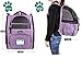 PetAmi Deluxe Pet Carrier Backpack for Small Cats and Dogs, Puppies | Ventilated Design, Two-Sided Entry, Safety Features and Cushion Back Support | for Travel, Hiking, Outdoor Use (Heather Purple)