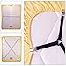 Jaxbo Bed Sheet Straps Suspender - Adjustable Mattress Pad Cover for Adjustable Bed Keeping Sheets Place Adjustable Triangle Heavy Duty Elastic Sheet Band for King Queen Twin - Black