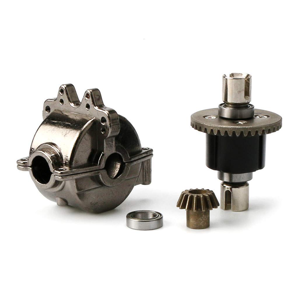 DollaTek W-ltoys Upgrade Front & Back Metal Gear Box Shell 1/18 A949 A959 A969 A979 RC Car Part Titanium Gearbox Housing + Differential