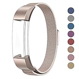 Fitbit Alta HR and Alta Bands Metal, Swees Milanese Stainless Steel Replacement Accessories Metal Small & Large Band for Fitbit Alta HR and Alta, Champagne