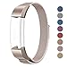 SWEES Fitbit Alta HR and Alta Bands Metal, Milanese Stainless Steel Replacement Accessories Metal Small & Large Band for Fitbit Alta HR and Alta, Champagne