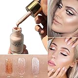 MEIQING Liquid Highlighter Make Up Cream Concealer Shimmer Face Eye Glow Glitter Brighten Shimmer Highlighters Ultra-concentrated illuminating bronzing drops (Shine)