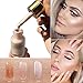 MEIQING Liquid Highlighter Make Up Cream Concealer Shimmer Face Eye Glow Glitter Brighten Shimmer Highlighters Ultra-concentrated illuminating bronzing drops (Shine)