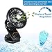 Focondot Battery Operated Clip on USB Fan, Rechargeable Battery/USB Powered Auto Oscillating Desk Fan with Stepless Speed, Portable Mini Fan for Baby Stroller, Home, Outdoor, Camping(4400mA Battery)