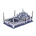 Microworld 3D Metal Puzzle Turkey Blue Mosque Architecture Assemble Model Kits J029-C DIY 3D Laser Cut Jigsaw Toys