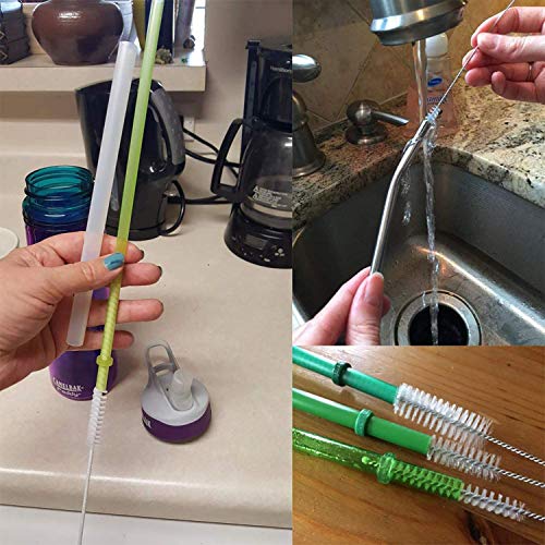 Drinking Straw Cleaner Brushes, Nylon Pipe Tube Cleaner 8.2inch 10 Pcs