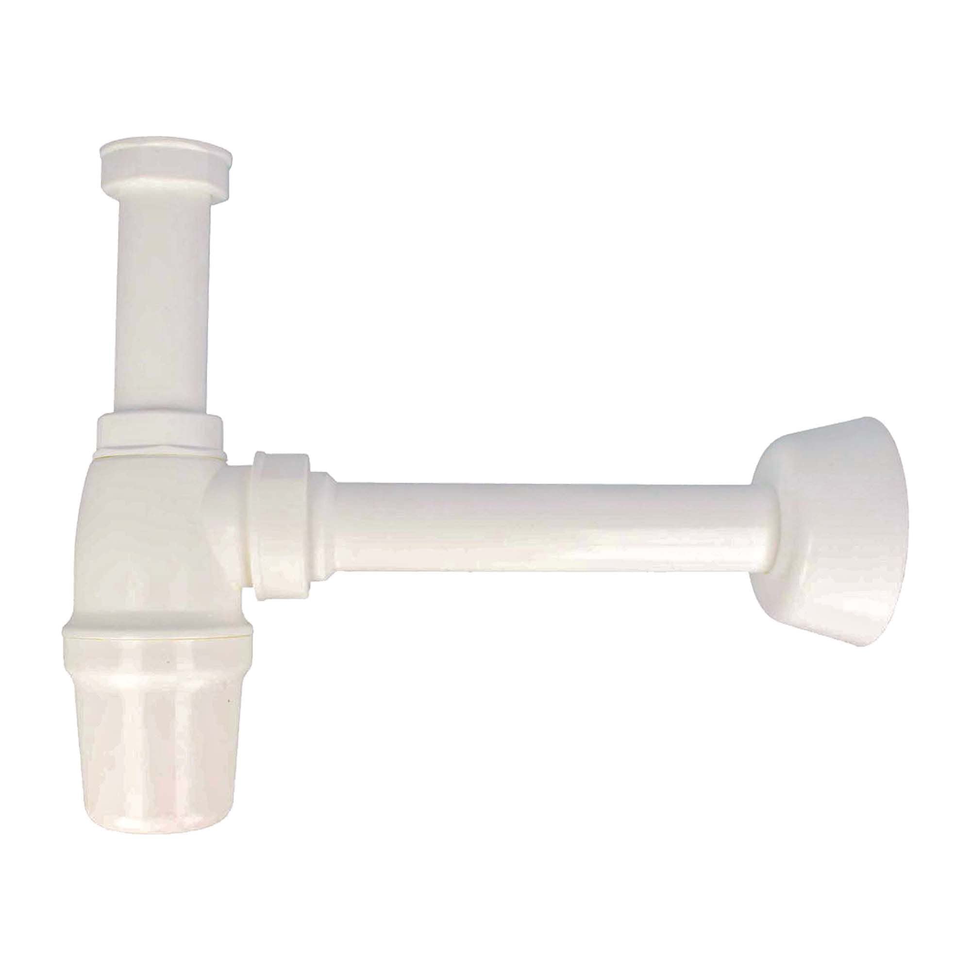 Tecuro 1 1/4 Inch Bottle Odour Trap Siphon for Wash Basin Plastic White