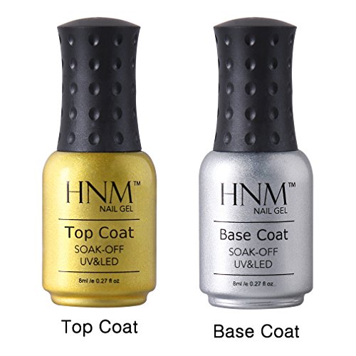HNM Top Coat & Base Coat Kit Nail Gel Polish Sealer Primer Nail Art Salon Manicure Shiny HNM Top Coat & Base Coat Kit Nail Gel Polish Sealer Primer Nail Art Salon Manicure Shiny