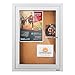 Norwood Commercial Furniture NOR-ATA-1000-SO Outdoor/Indoor Enclosed Cork, Bulletin Board with One Door, 18
