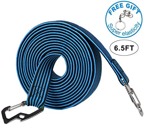 Elasticated Bungee Cord, Universal Bungee Cords with Carbon Steel Hook, Heavy Duty Bungee Rope for Outdoor Activities or Fastening Luggage and Backpacks - 2 &amp; 4 Meter Lengths (4 Colors)