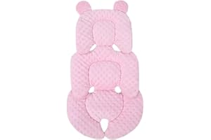 Tuyedoqe Baby Carriage Pad，Universal Soft Baby Car Seat Insert Pad，Mesh Seat Liner for Stroller ，Car Seat, High Chair, Bassinet (Pink, 66cmx38cm)