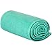 Shandali Hot Yoga GoSweat Microfiber Hand Towel in Super Absorbent Premium Teal Suede for Bikram, Pilates, Gym, and Outdoor Sports. 16 x 26.5 inches.