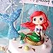 Cute Big Eyes Mermaid Doll Cake Toppers Birthday Cake Decoration Wedding Party Supplies(gold base)