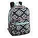 Trail maker Girls' All Over Printed Backpack 17 Inch With Padded Straps (Black Aztec)