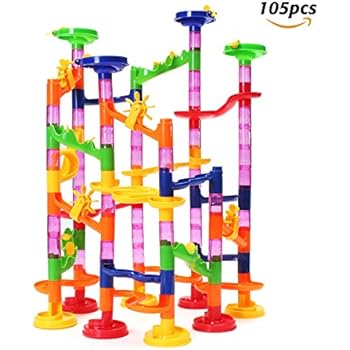 Amazon.com: PlayGo Marble Race Deluxe Building, 100-Piece: Toys & Games