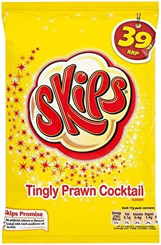 30 Pack ) Skips Tingly Prawn Cocktail Flavour 17g: Amazon.co.uk: Grocery