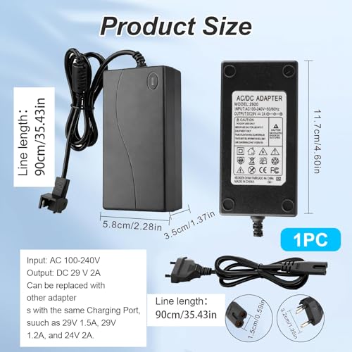 29V 2A AC to DC MC125 MC120 Universal Power Supply Charger Transformer Adapter Compatible with Limoss Kaidi Okin SP2 HWX Ease Power Recli