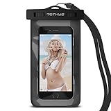 TETHYS Waterproof Case Pouch for Apple iPhone 6/6s Plus and iPhone 6/6s, and Galaxy S7, S6/S6 Edge, S6 Edge Plus [Ultrapouch Pro H Series] - Black