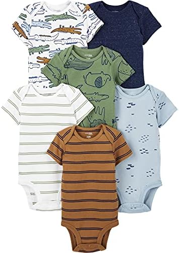 Simple Joys by Carter's Baby Boys' Short-Sleeve Bodysuit, Pack of