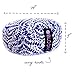 BLOOM Zafu Meditation Pillow Cushion, Round Yoga Bolster - Adjustable Buckwheat Hull Fill, Premium Cotton, Removable Washable Case, Carry Handle, Zipper (Shibori Blue)