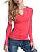 ANGVNS Women's Long Sleeve Off shoulder Letter Print Tops T-shirt (L, Solid Blue)