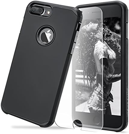 Toobe iPhone 8 iPhone 7 Case Ultra Armor Shock Absorbing Heavy Duty Dual Layer Case Drop Protection With Free Screen Protector For iPhone 8 7 6S 6 Smart Black