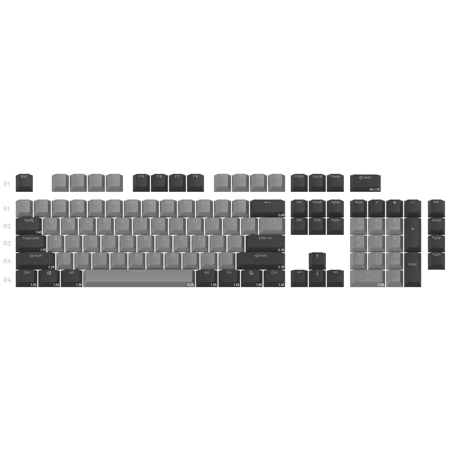DROP Skylight Series Keycap Set — Doubleshot PBT, OEM Profile, Shine-Through, Backlit, for Cherry MX Switches & Clones, and CTRL, ALT, ENTR, TKL, and 61, 87, 104, and 108-key layouts (Slate)