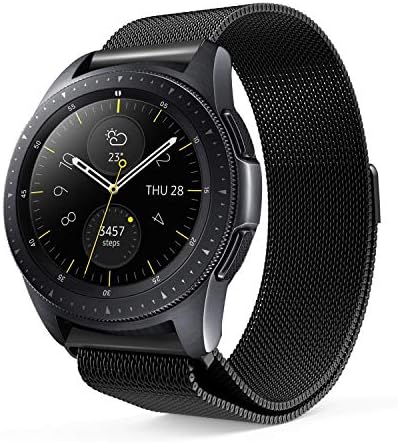 Minfex Compatible Samsung Galaxy Watch 46mm Bands, 22mm Milanese Loop Mesh Stainless Steel Replacement Band Accessory Wristbands Samsung Galaxy Watch SM-R800