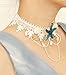 Bodermincer Summer Beach Style Bohemia Wedding Flower Head Wreath for Woman Party Mermaid Sea Star Starfish Decorations Charm Hairbands Mermaid Hair Accessories Mermaid Costume (Starfish Necklace)