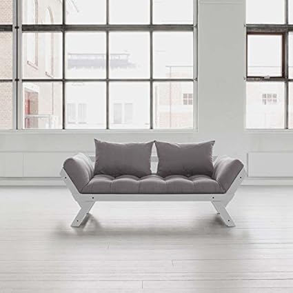 Karup Bebop Canape Lit Blanc Canape Futon En Bois Couleur Taupe Amazon Fr Cuisine Maison