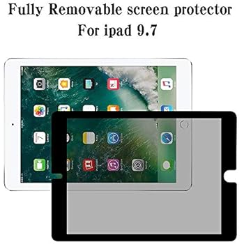 【 Fully Removable 】 iPad 9.7 Privacy Screen ZOEGAA iPad 9.7 Removable Privacy Screen Protector 【Anti-Spy Filter 】 Anti-Glare Compatible with iPad Pro 9.7