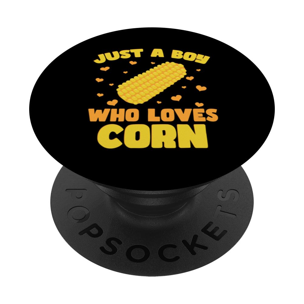 Crop Kids Farming Corn Maize Just A Boy Who Loves Corn PopSockets Swappable PopGrip
