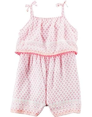 Baby Girls' Geo Printed Romper
