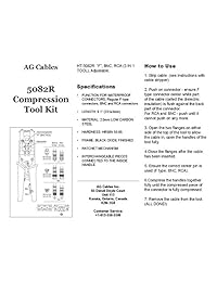 Kit de herramientas   5082r Herramienta de compresión, Stripper, cutter y conectores