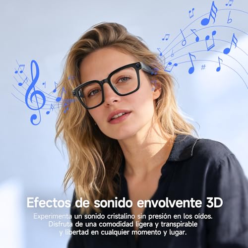 sunvito V03 AI Smart Glasses with Camera, 8MP HD 1200P Video Recording