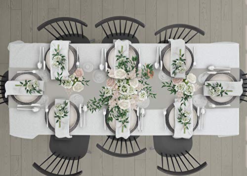 Decozen Round Placemat for Dining Table - Coffee Table - Handmade from High Quality Beads Heat Resistant Scratch Proof and Easy to Care Kitchen Décor Table Mat Set of 4pcs 14 inches - Smoke/Silver - Thumbnail 5
