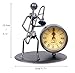 Classic Vintage Old Fashion Iron Art Musician Clock Figure Ornament For Home Office Desk Decoration Gift (C66 Trombone)