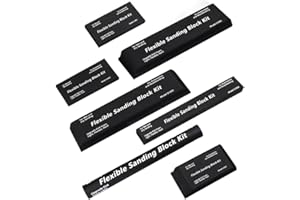 7pcs Flexible EVA Sanding Blocks for Wet and Dry Sanding in Woodworking and Auto Body Refinishing