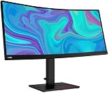 Lenovo T34W 34 Inch WQHD 1000:1 Monitor DisplayPort view 1