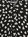 Allegra K Women's Valentine's Day Floral Printed Half Placket Knee Length Sleeveless Spring Belted Dress Medium Black-daisy