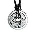exoticdream Chinese Lucky Coin Charm Pewter Pendant + Rope Necklace Adjustable - Dragon Phoenix