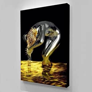 GuZiDo Arte de la Lona Decoración del hogar Pintura de Pared Bañarse