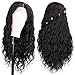Stamped Glorious 26 Inch Curly Wig Long Lace Front Wigs Synthetic Black Wavy Wigs for Black Women Middle Parting Kinky Curly Wigs Heat Resistant Fiber