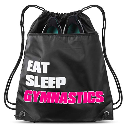 Eat-Sleep-Gymnastics-Sack-Drawstring-Bag-For-Youth-Girls-Boys-Kids-18-X-15