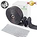 Pandure Titanium Lava Fiber,Exhaust Heat Wrap,Exhaust Header Wrap,Kit for Motorcycle with Stainless Ties (15M, Black)