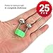 Teenitor 25 Pcs Fishing Dual Bells with Holes for Installing Night Glow Sticks, Fishing Rod Alarm Alert Bell Bite Indicators- Green
